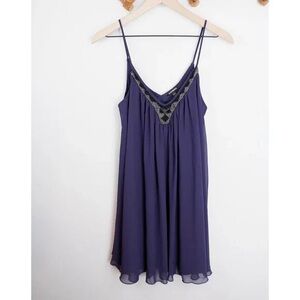 NWOT Express mid length dress with beaded neckline